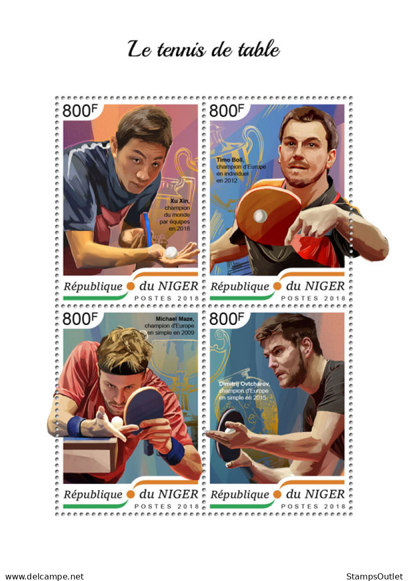  NIGER 2018 MNH  Table Tennis  Michel Code: 5983-5986. Yvert&Tellier Code: 4841-4844 - Nigeria (1961-...)