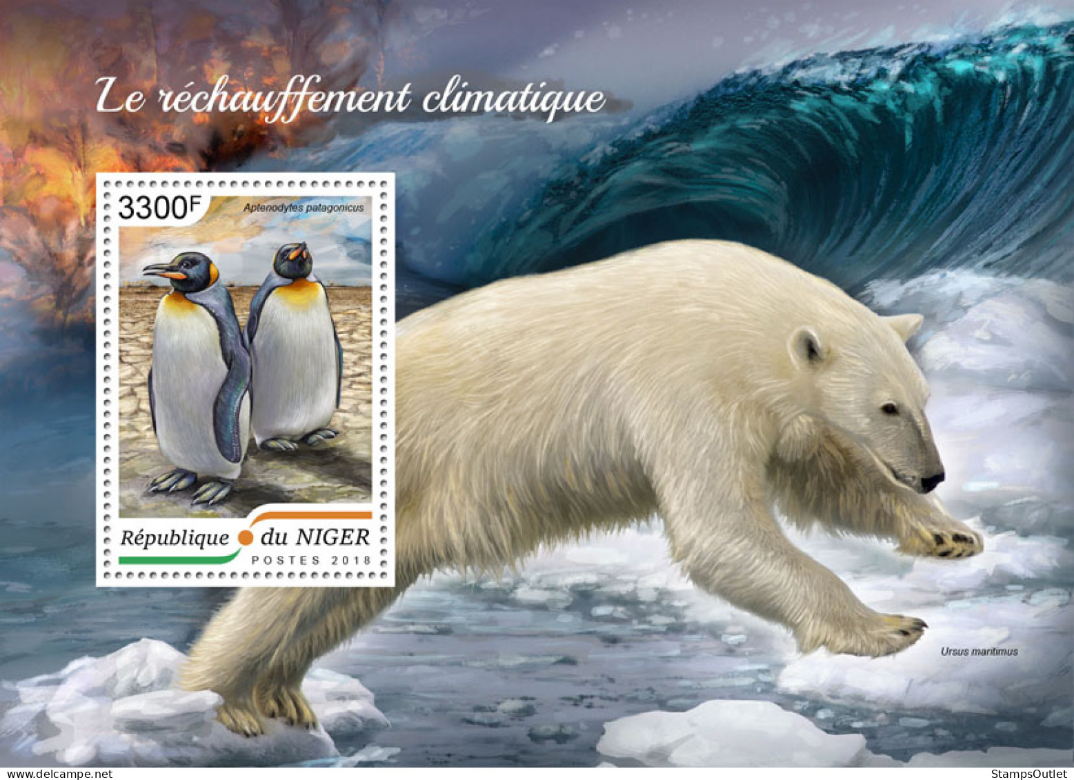  NIGER 2018 MNH  Global Warming  Michel Code: 5902 / Bl.881. Yvert&Tellier Code: 923 - Nigeria (1961-...)