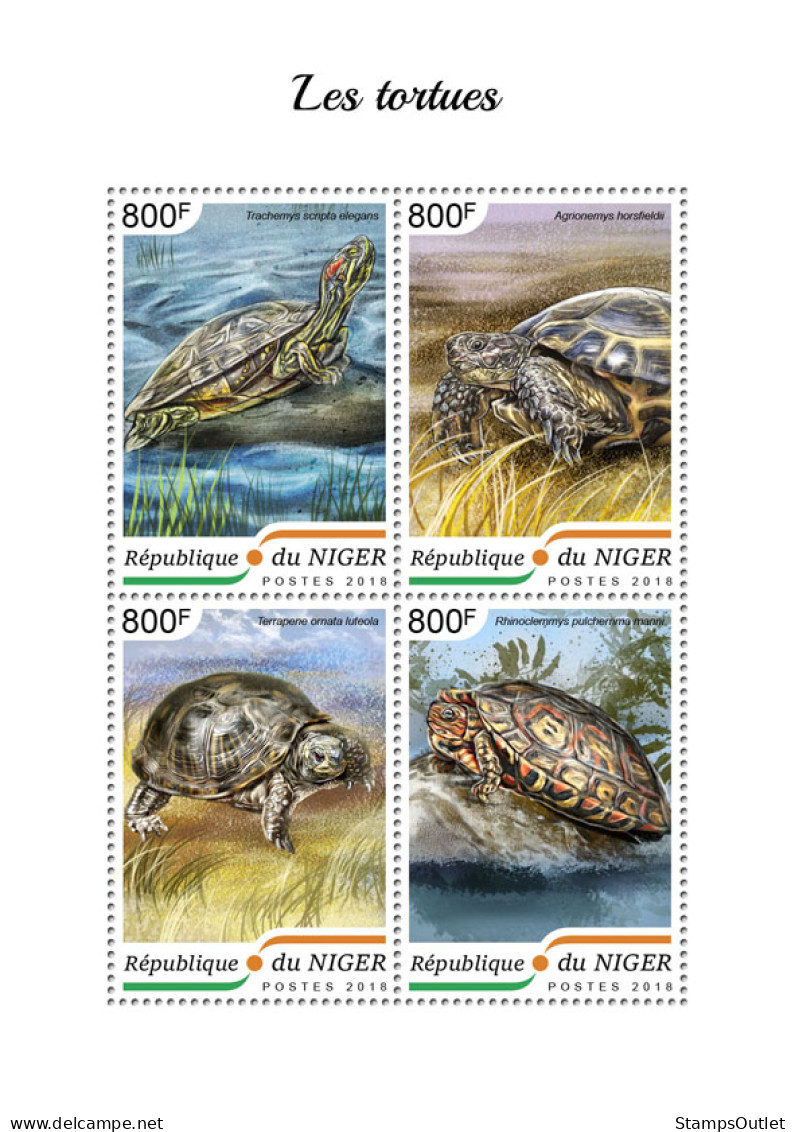  NIGER 2018 MNH  Turtles  Michel Code: 5873-5876. Yvert&Tellier Code: 4861-4864 - Nigeria (1961-...)