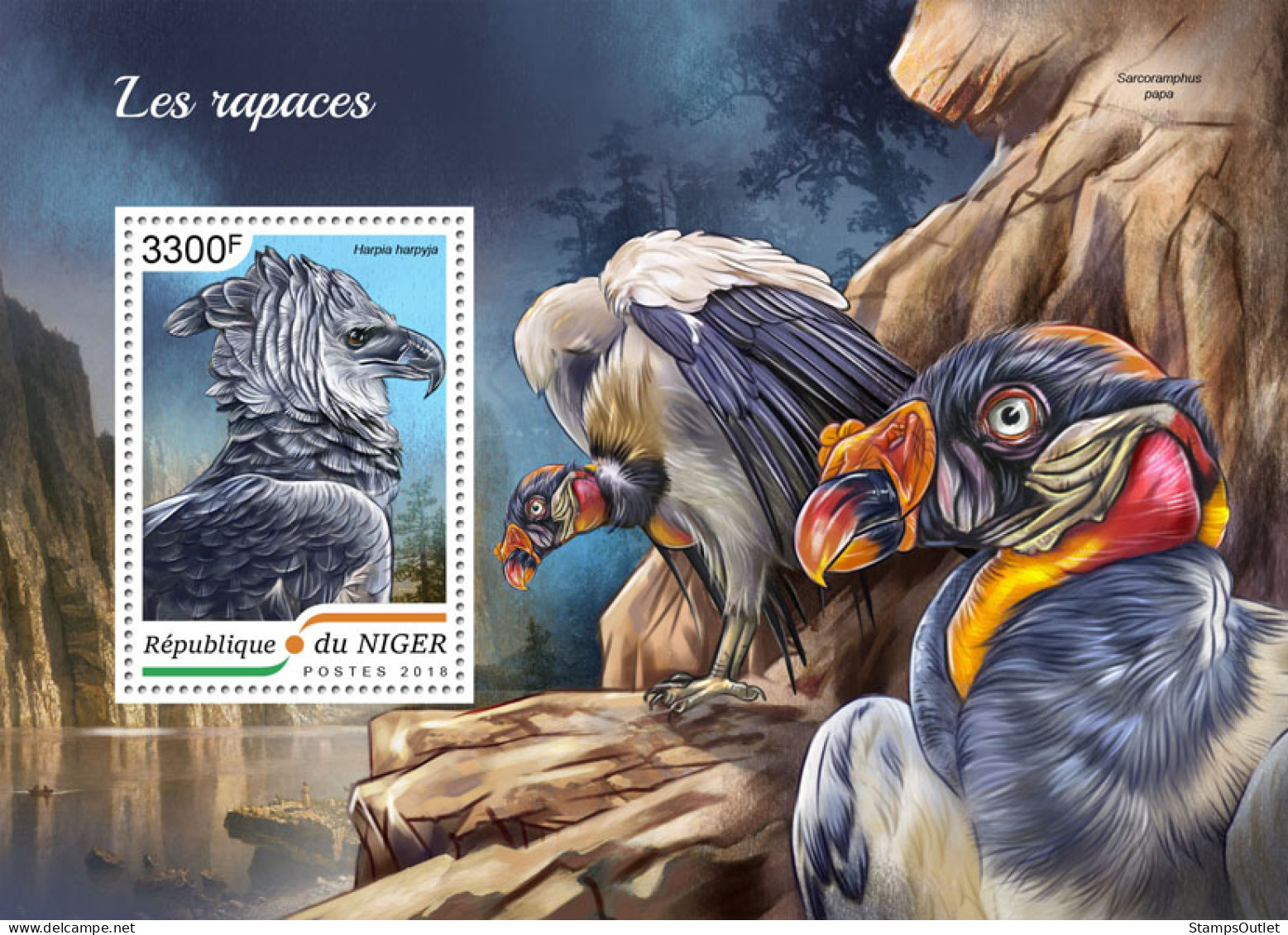  NIGER 2018 MNH  Birds Of Prey  Michel Code: 5882 / Bl.877. Yvert&Tellier Code: 927 - Nigeria (1961-...)