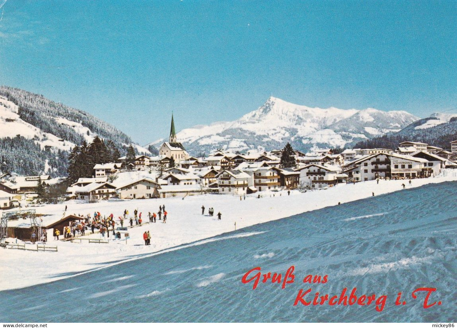 Autriche -- KRICHBERG In TIROL --- 1977--Gruss Aus Kirchberg --Vue Générale ...timbre...cachet - Kirchberg