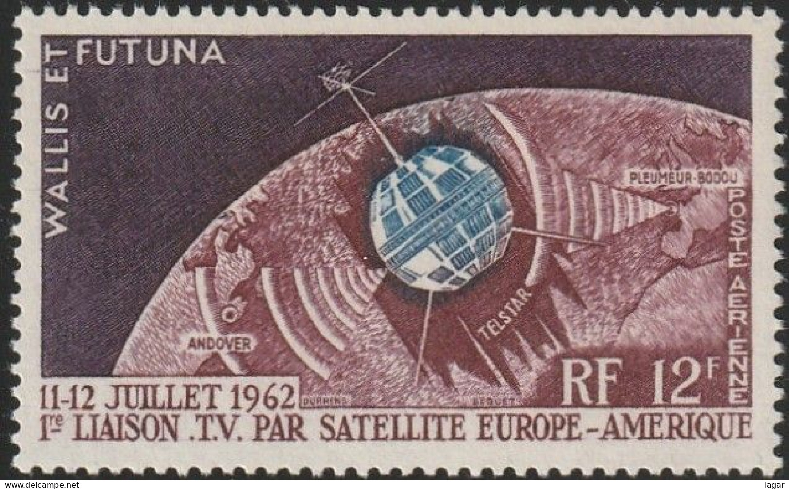 THEMATIC SPACE:  SATELLITE T.V. LINK EUROPE-AMERICA   -  WALLIS AND FUTUNA - Ozeanien