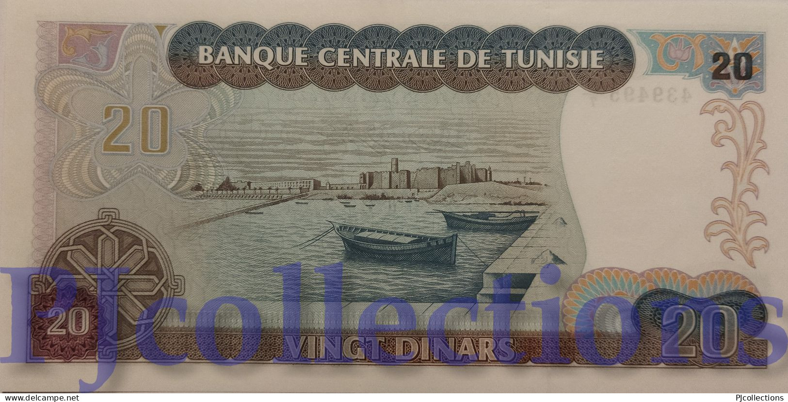 TUNISIA 20 DINARS 1980 PICK 77 UNC - Tunisie