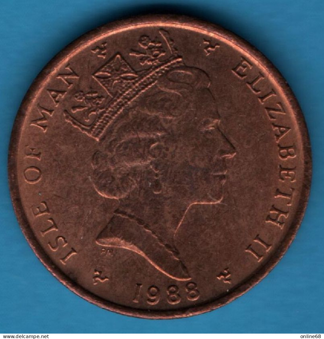 ILE OF MAN 1 PENNY 1988 KM# 207 Elizabeth II - Isle Of Man