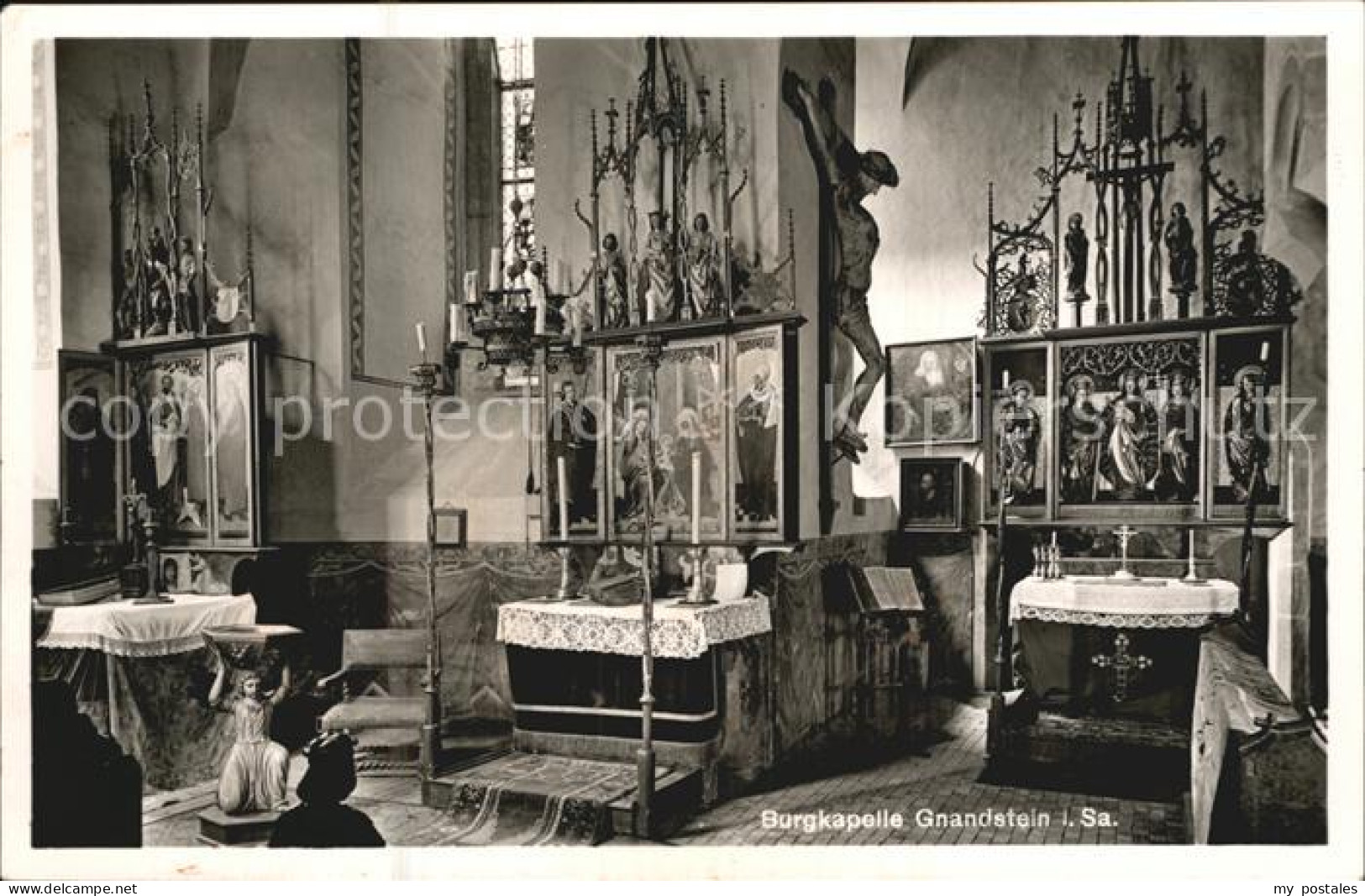 72445688 Gnandstein Burgkapelle Inneres Altar Gnandstein - Kohren-Sahlis