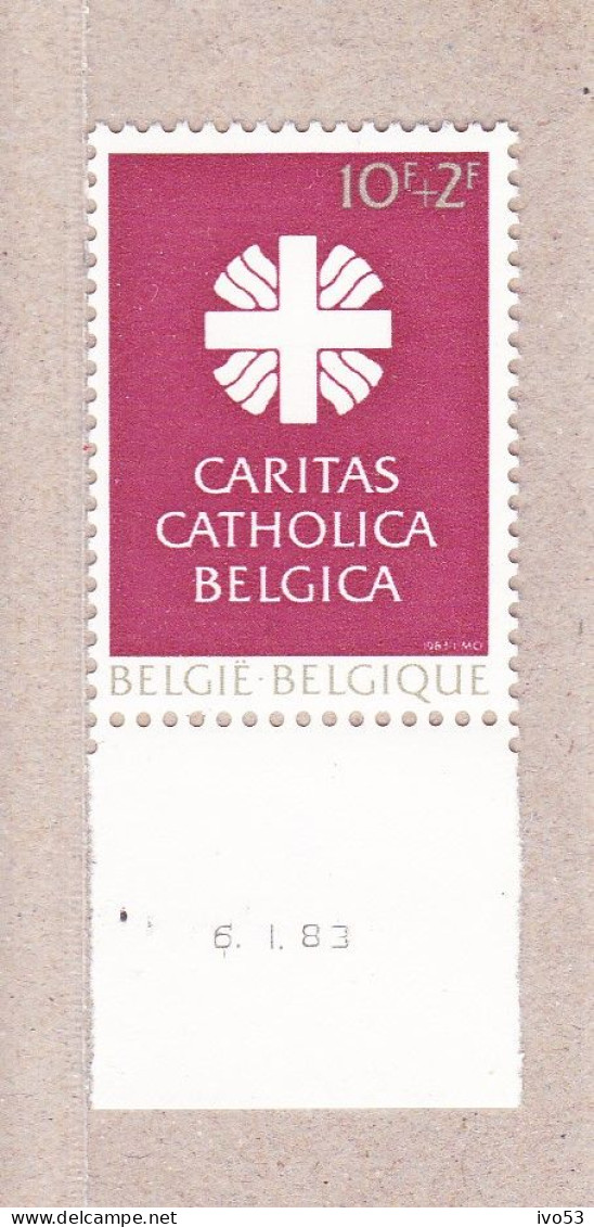 1983 Nr 2078** Drukdatum,postfris.Caritas Catholica - Hoekdatums