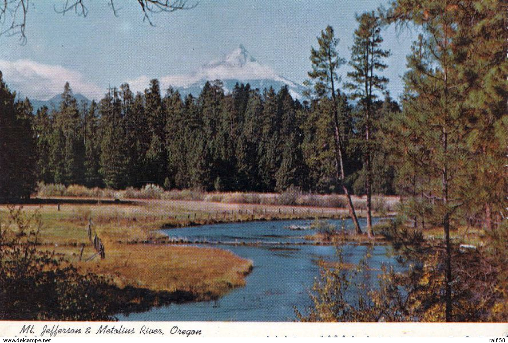 1 AK USA / Oregon * Mt. Jefferson Mit 3199 M Der Zweithöchste Berg In Oregon Im Vordergrund Der Metolius River* - Autres & Non Classés