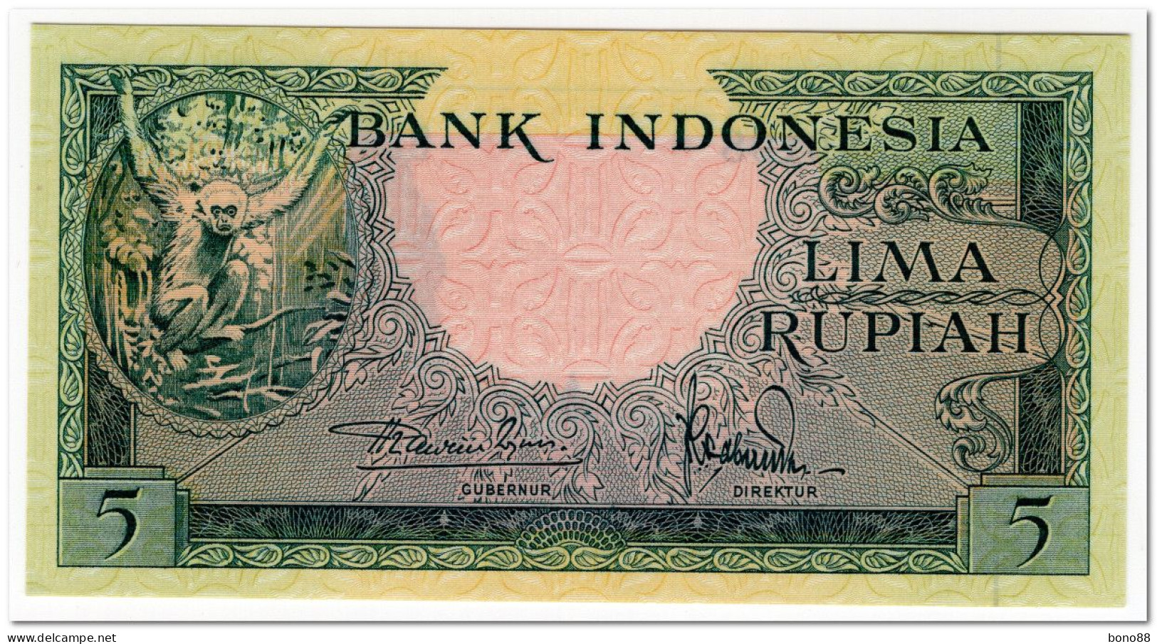 INDONESIA,5 RUPIAH,1957,P.49,UNC - Indonésie