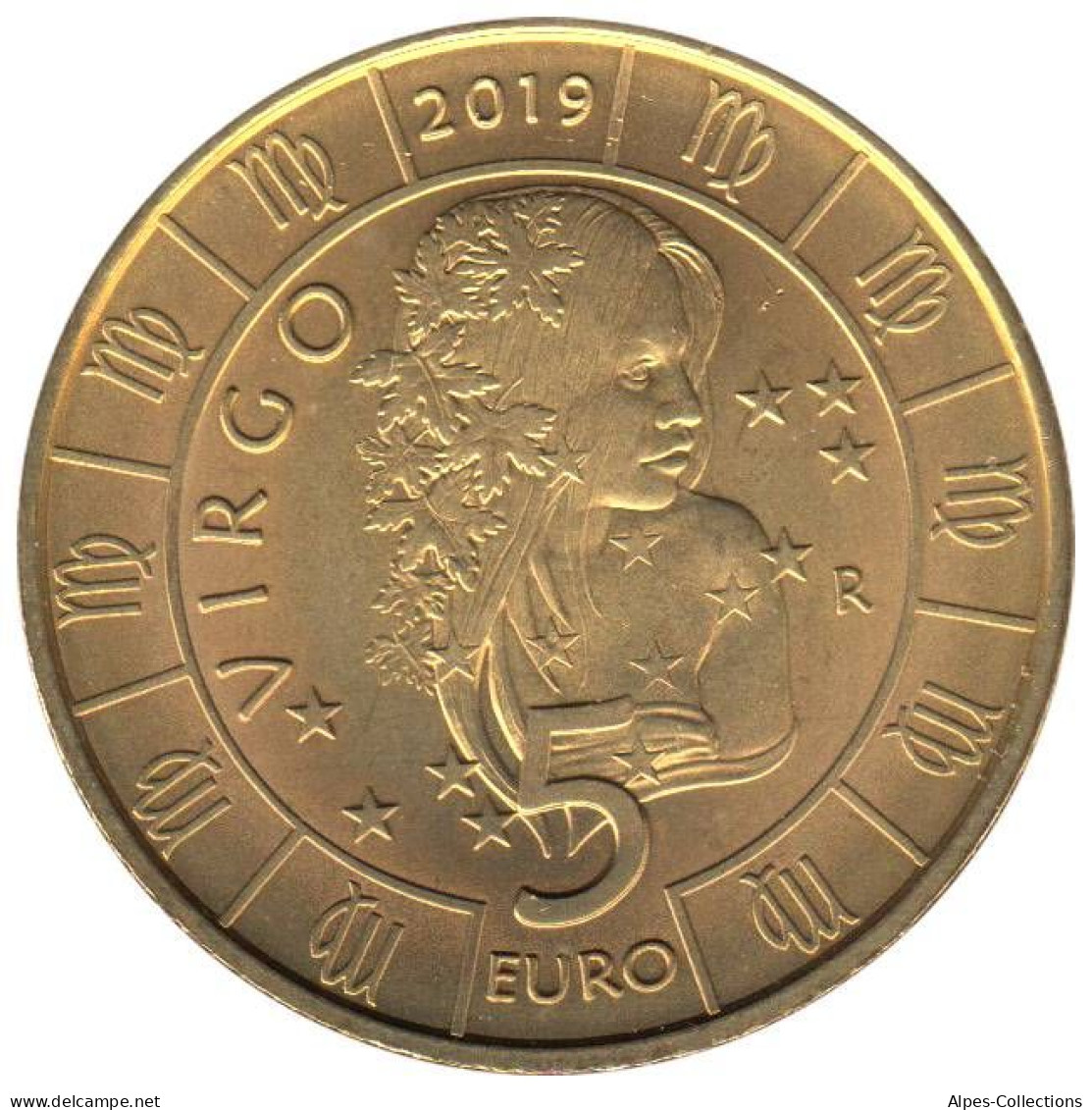 SAX00519.1 - SAINT MARIN - 5 Euros - Signes Du Zodiaque - Vierge - 2019 - San Marino