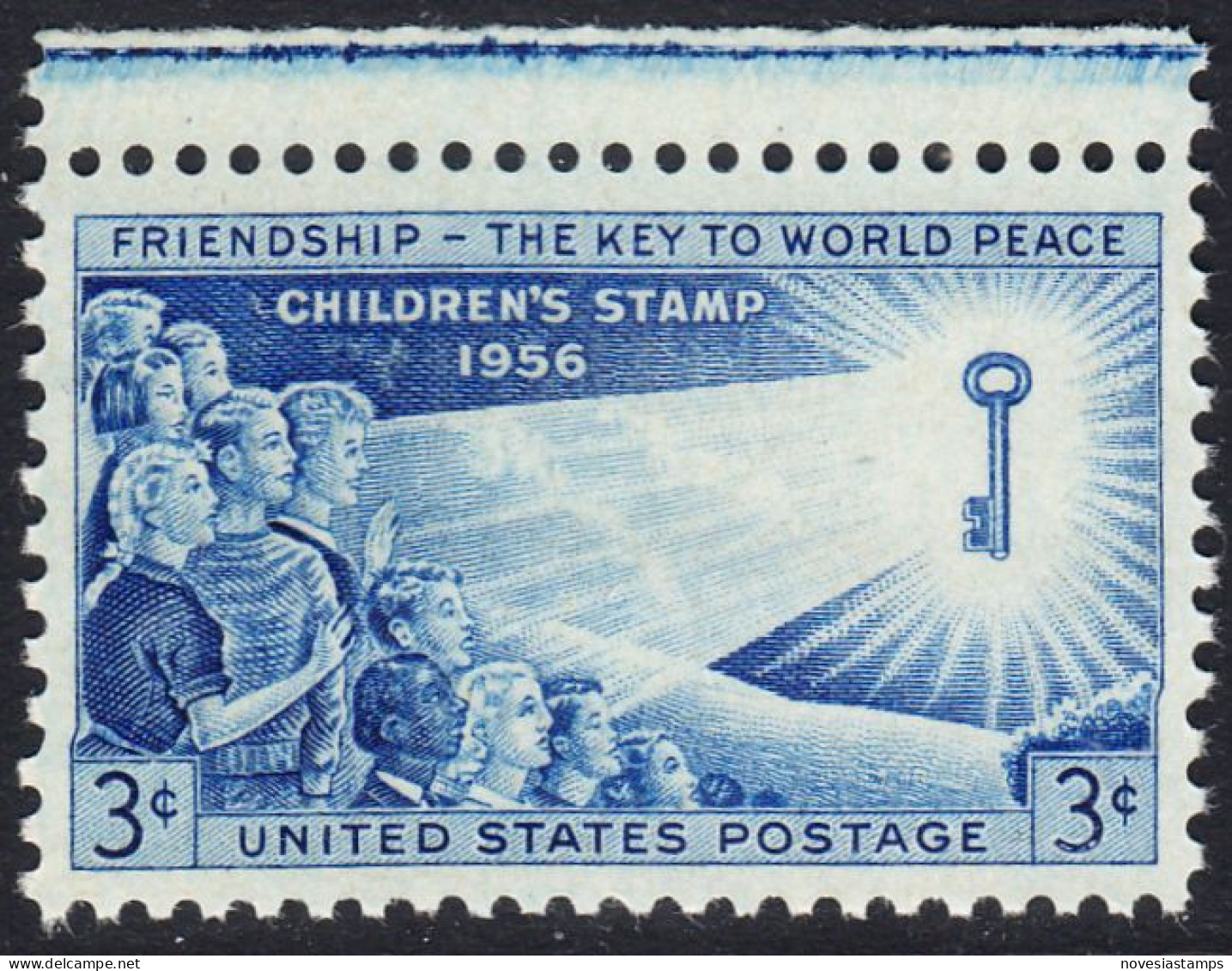 !a! USA Sc# 1085 MNH SINGLE W/ Top Margin - Children's Issue - Nuovi