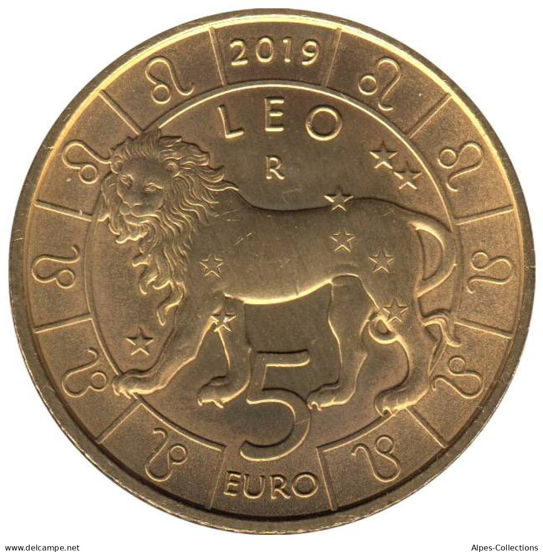 SAX00519.3 - SAINT MARIN - 5 Euros - Signes Du Zodiaque - Lion - 2019 - San Marino