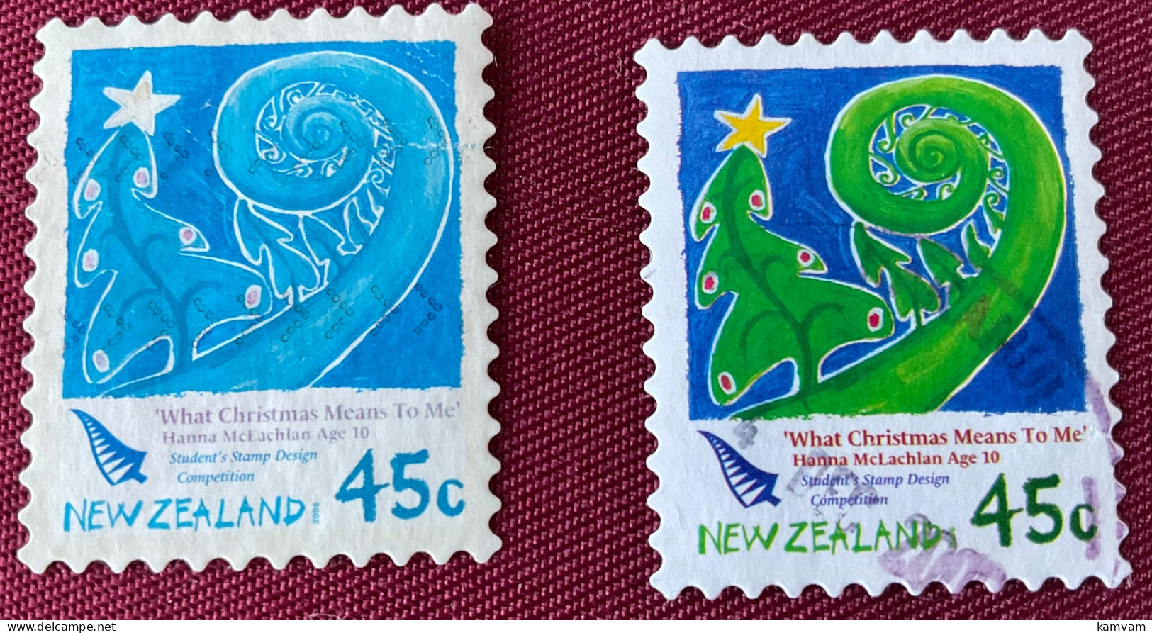 NZ Mi 2375 - Yv 2285 Error Print : Blue Stamps Instead Of Blue & Green - Variétés Et Curiosités