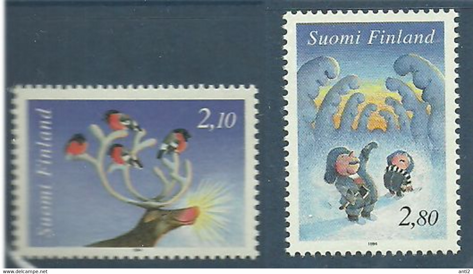 Finland 1994  Christmas   Mi  1274-1275 MNH(*) - Nuovi