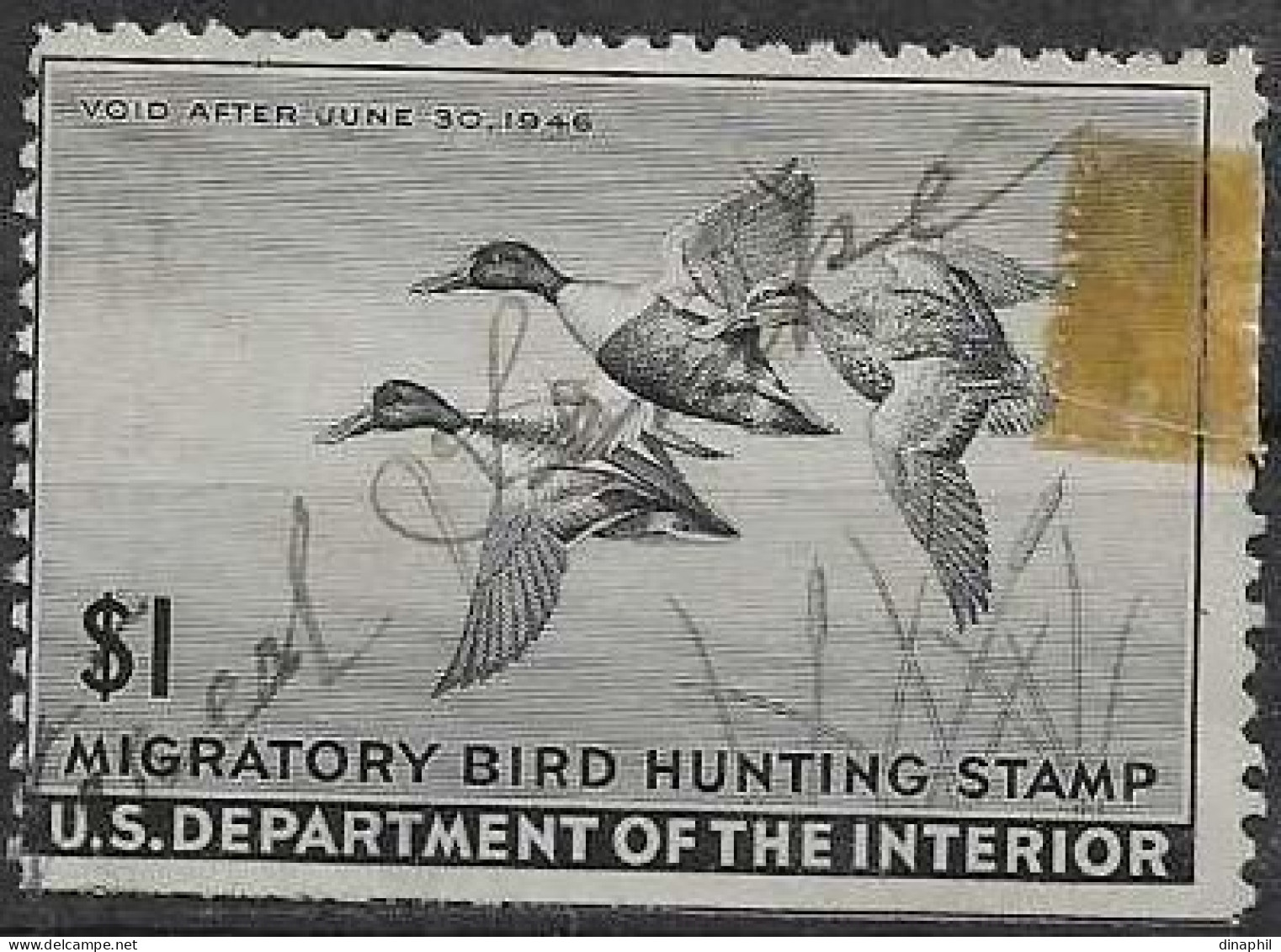 US RW12 Used Duck Stamp From 1945 - Duck Stamps