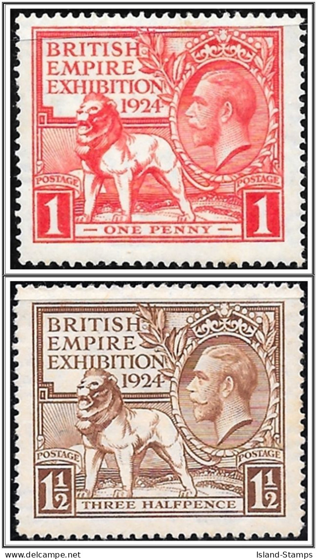 KGV. 1924. SG 430-431, 1924 Empire Exhibition. Mounted Mint Hrd2 - Neufs