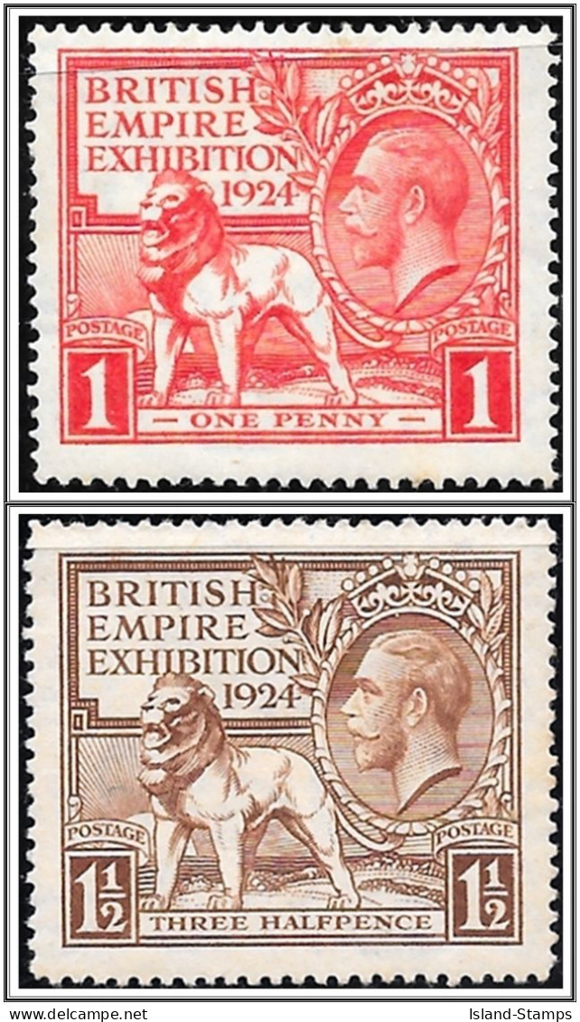 KGV. 1924. SG 430-431, 1924 Empire Exhibition. Mounted Mint Hrd2 - Unused Stamps