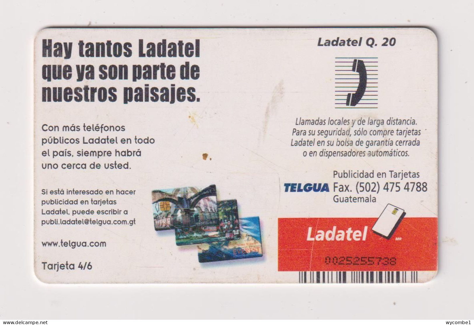 GUATEMALA - Cathesral Chip Phonecard - Guatemala