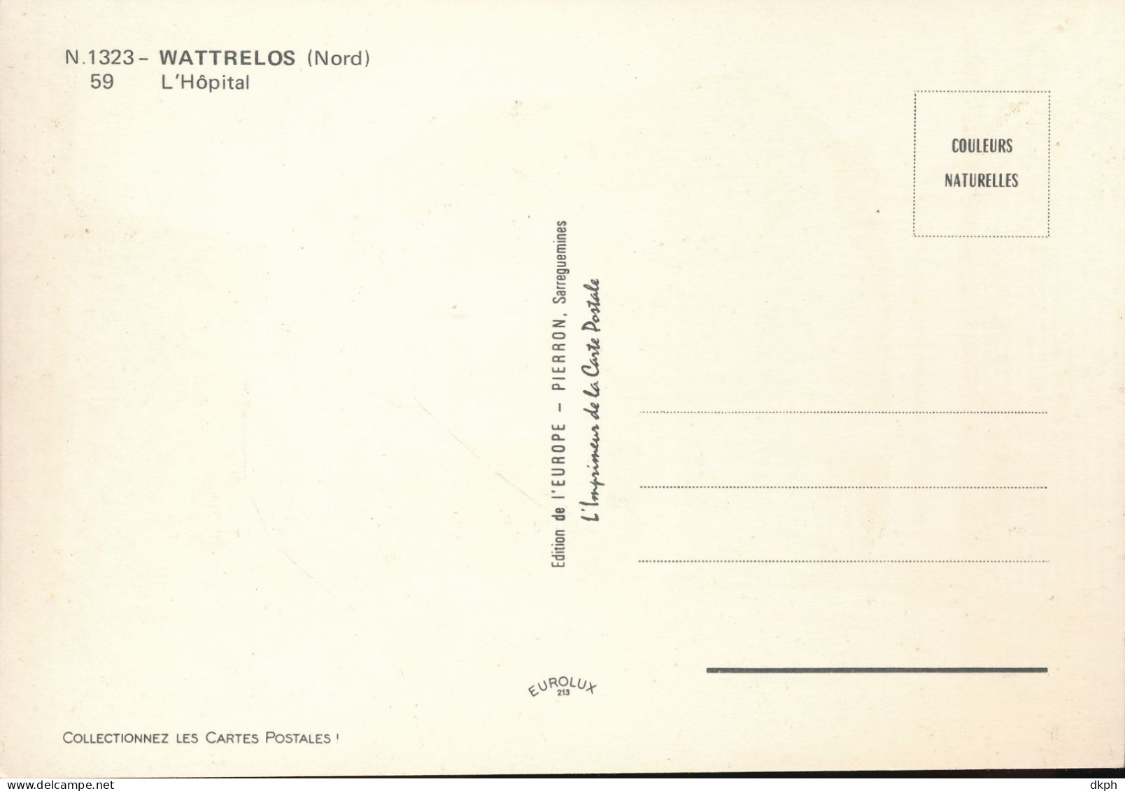 59 WATTRELOS L HOPITAL REF MAR 373 - Wattrelos