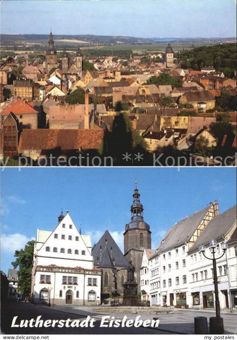 72439134 Eisleben Panorama Markt Kirche Lutherstadt Eisleben - Eisleben