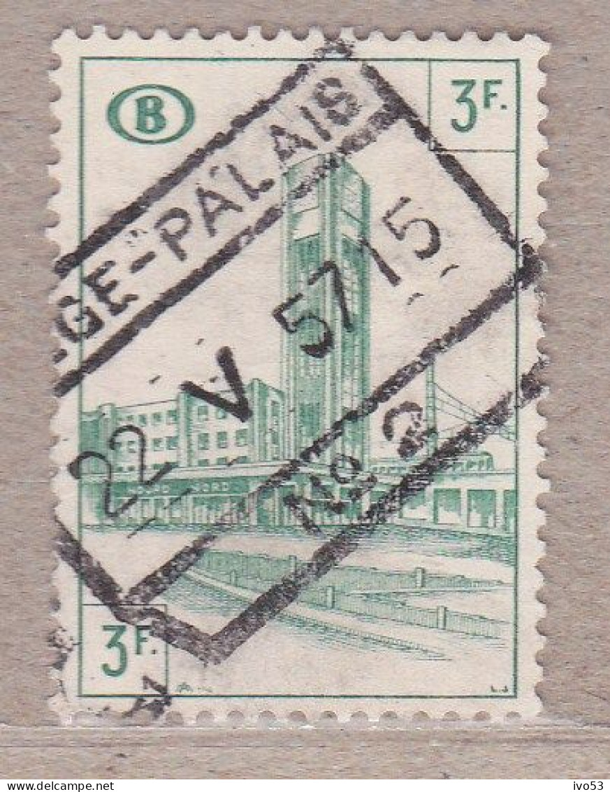 1953 TR338 Gestempeld.Noord-zuidverbinding Te Brussel. - Afgestempeld