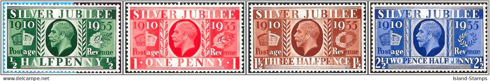 1935 KGV Silver Jubilee Full Set Of 4 - Mounted Mint Hrd2 - Nuovi