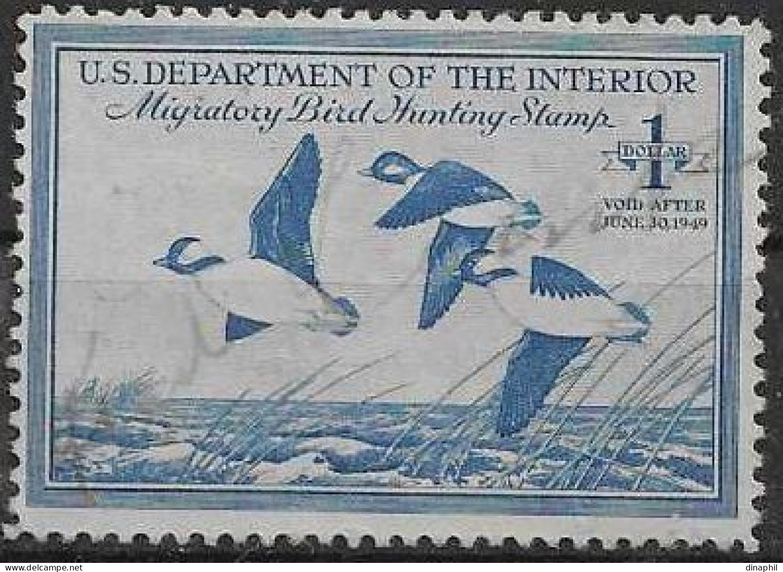 US RW15 Used Duck Stamp From 1948 - Duck Stamps