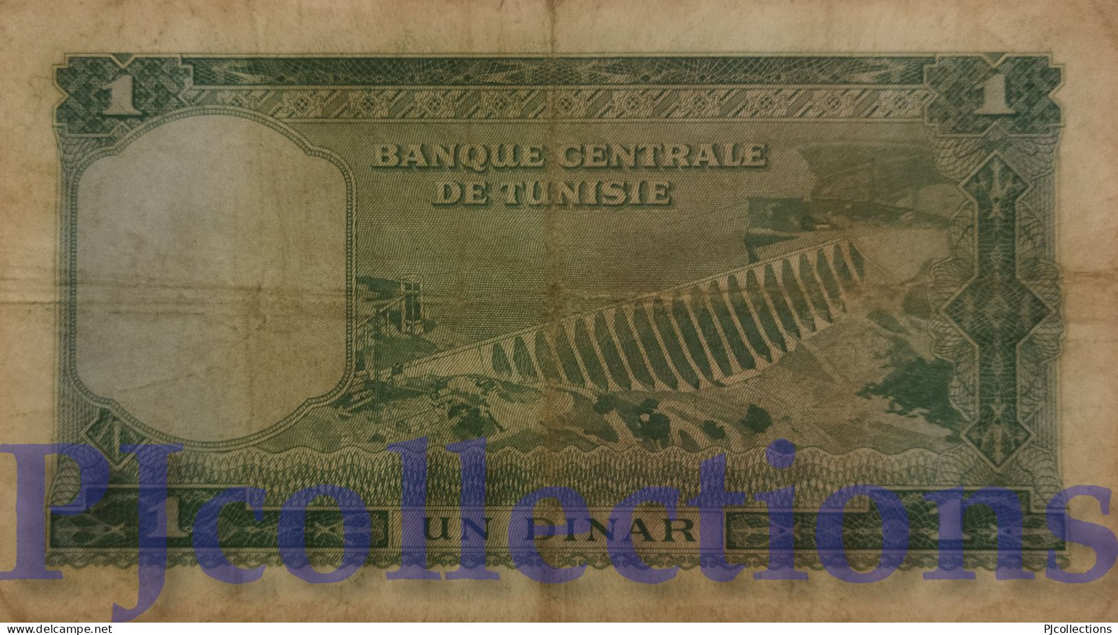 TUNISIA 1 DINAR 1958 PICK 58 F/VF - Tunisia