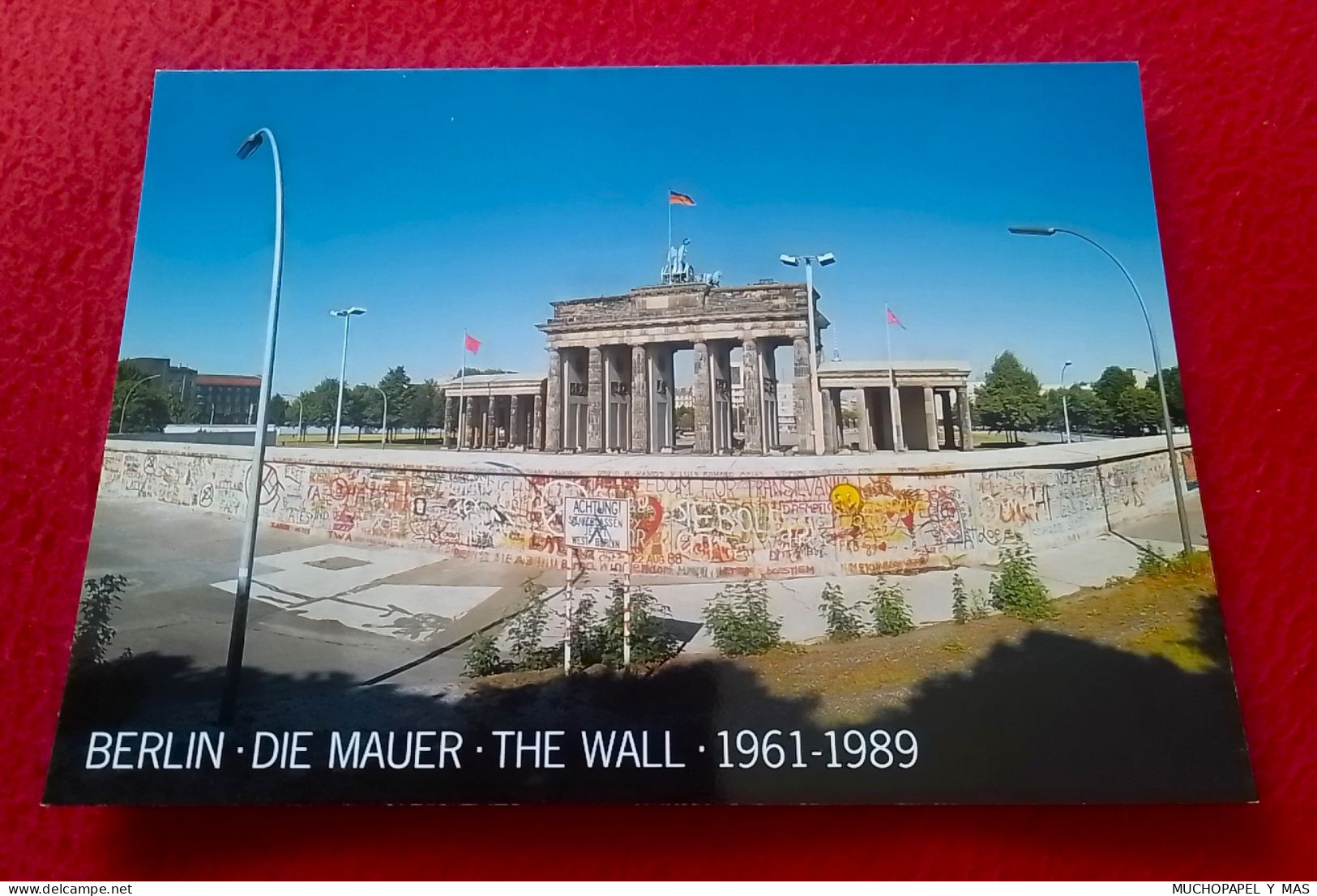 POSTAL POST CARD CARTE CARTOLINA POSTALE POSTKARTE GERMANY DEUTSCHLAND BERLIN DIE MAUER THE WALL EL MURO MUR 1961-1989. - Berlijnse Muur