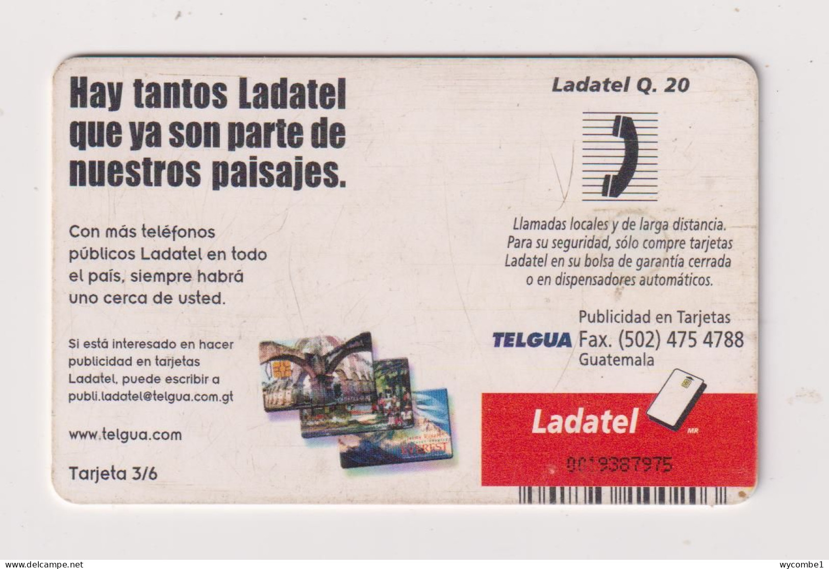 GUATEMALA - Cathesral Chip Phonecard - Guatemala