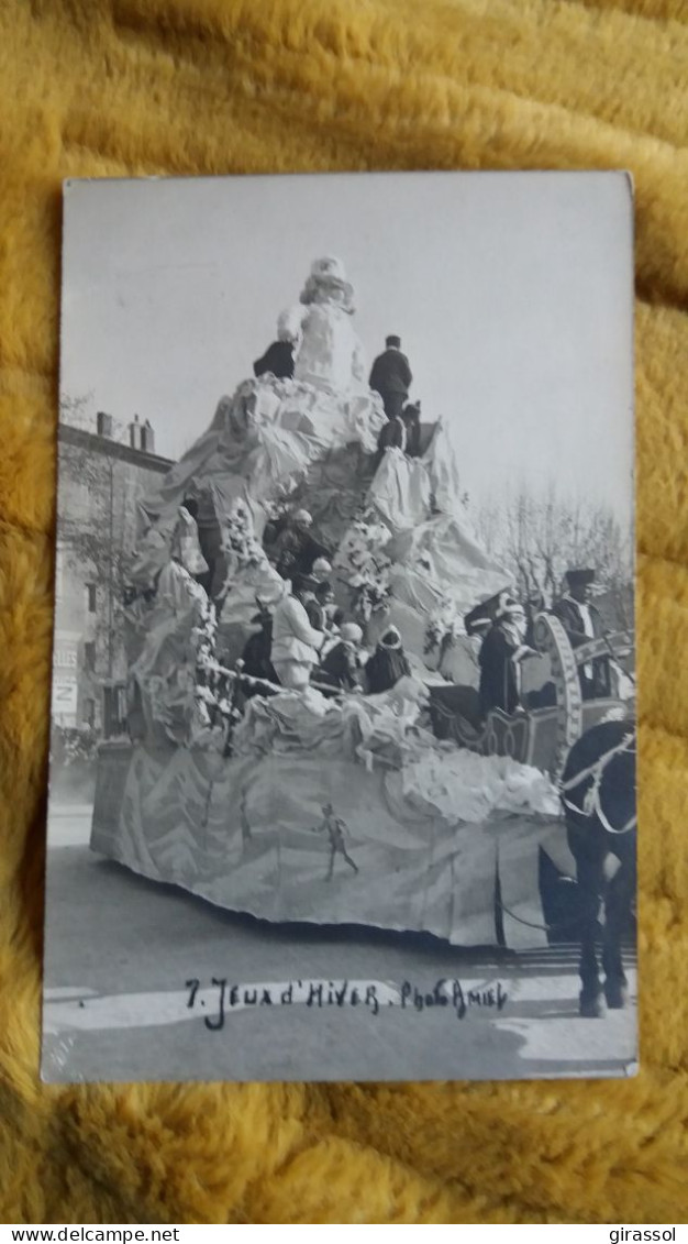 CPA CARNAVAL AIX EN PROVENCE 1927 ?  CHAR JEUX D HIVER ED PHOTO AMIEL - Carnaval