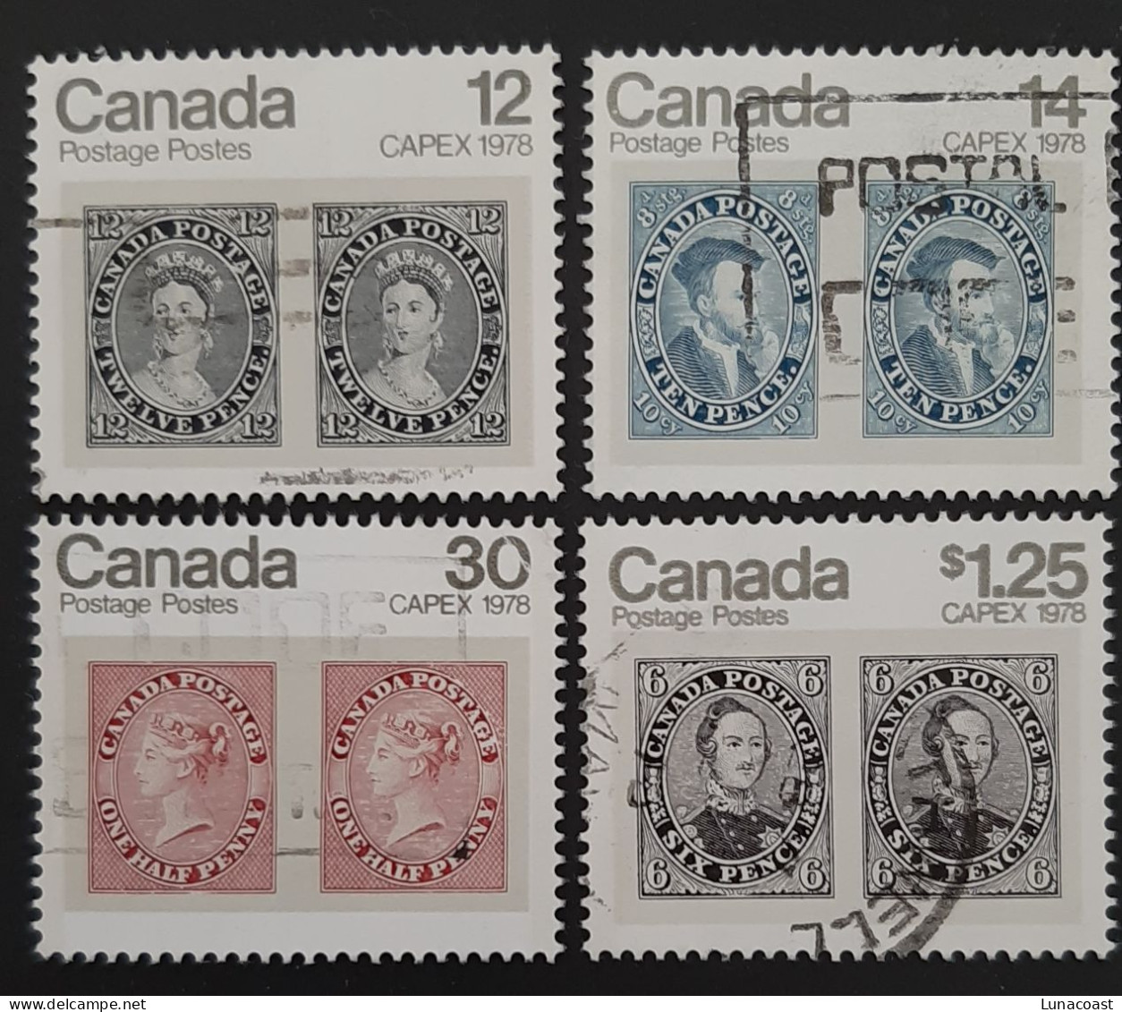 Canada 1978  USED  Sc753 -756,  Capex 78 - Oblitérés