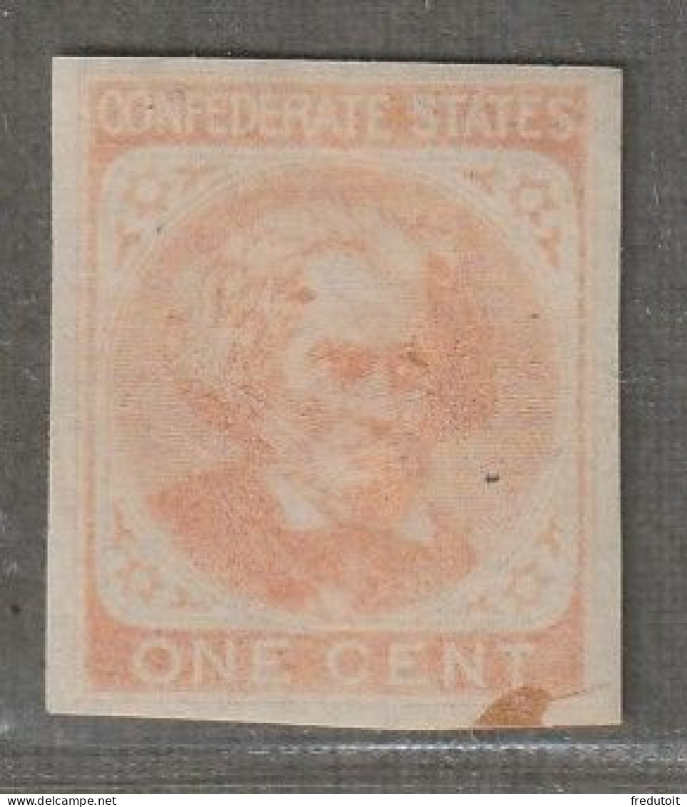 Etats-Unis D'Amérique - N°6 * (1862-64) 1c Jaune Foncé - 1861-65 Stati Confederati