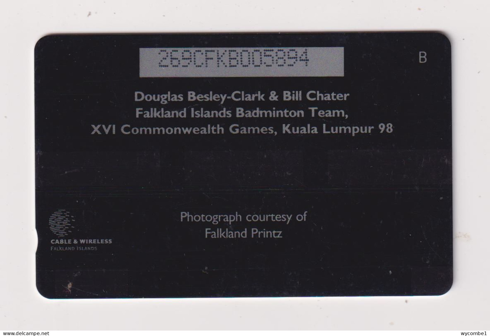 FALKLAND ISLANDS - Badminton Players Magnetic Phonecard - Falkland Islands