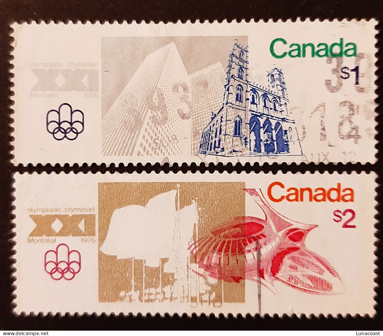 Canada 1976  USED  Sc687 -688,  1$ And 2$ Olympic Sites - Oblitérés
