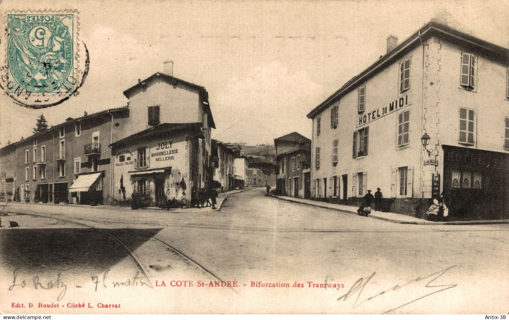 A1 - 38 - LA CÔTE-SAINT-ANDRÉ - Isère - Bifurcation Des Tramways - La Côte-Saint-André