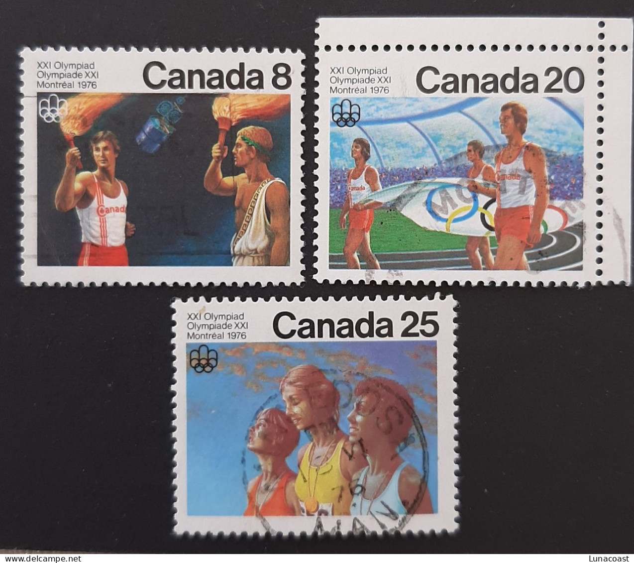 Canada 1976  USED  Sc681 -683,  8c-20c-25c Olympic Ceremonies - Usados