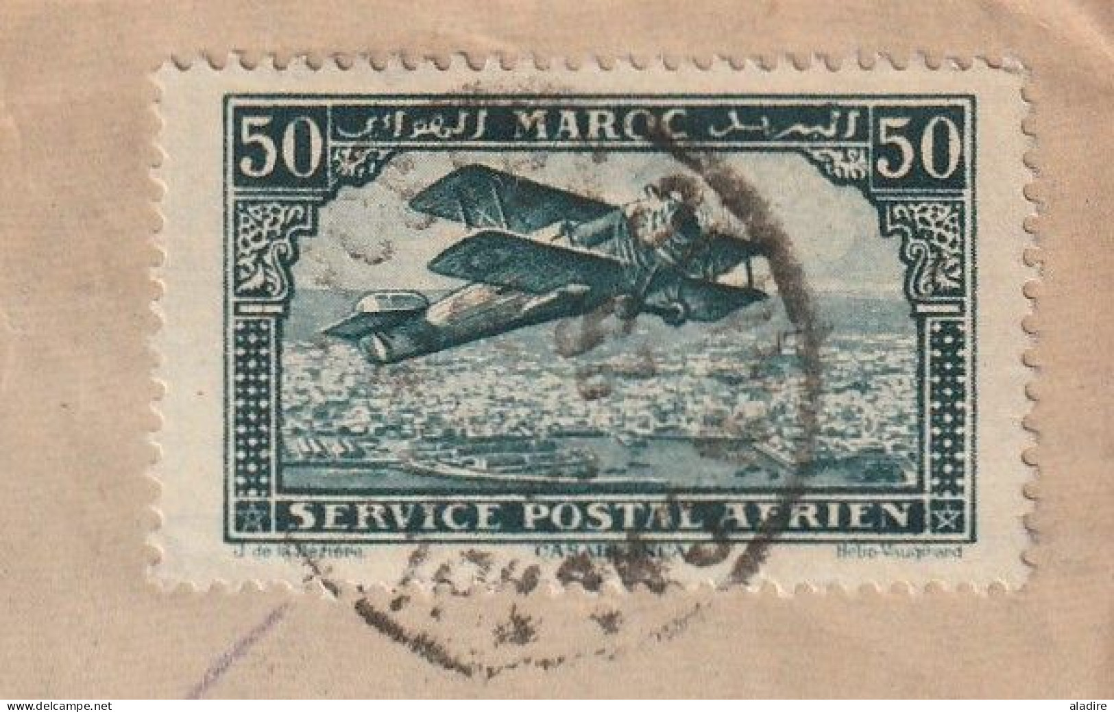 1925 - Précurseur Avion Ligne Latécoère France-Maroc - Enveloppe Avion En FM De Casablanca Vers Paris - Affrt 50 C Seul - Poste Aérienne