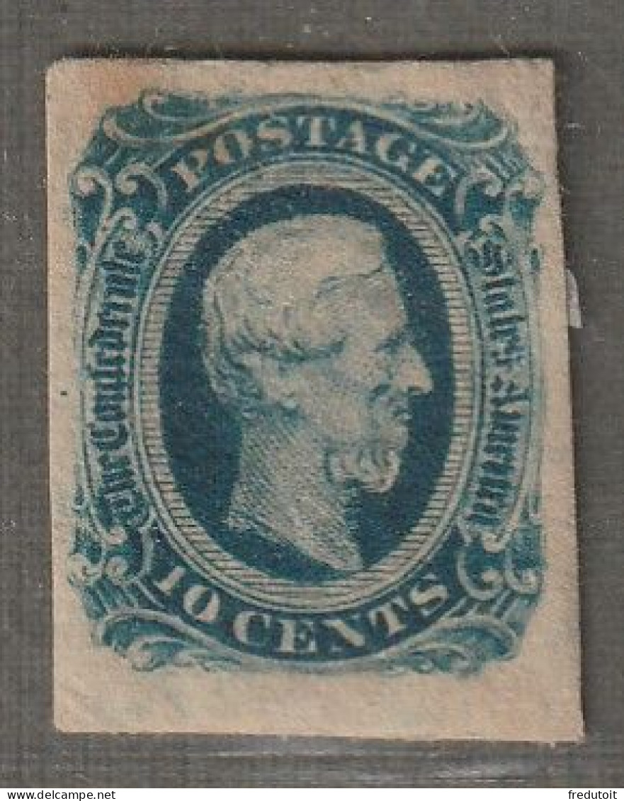 Etats-Unis D'Amérique - N°10 * (1862-64) 10c Bleu - 1861-65 Etats Confédérés