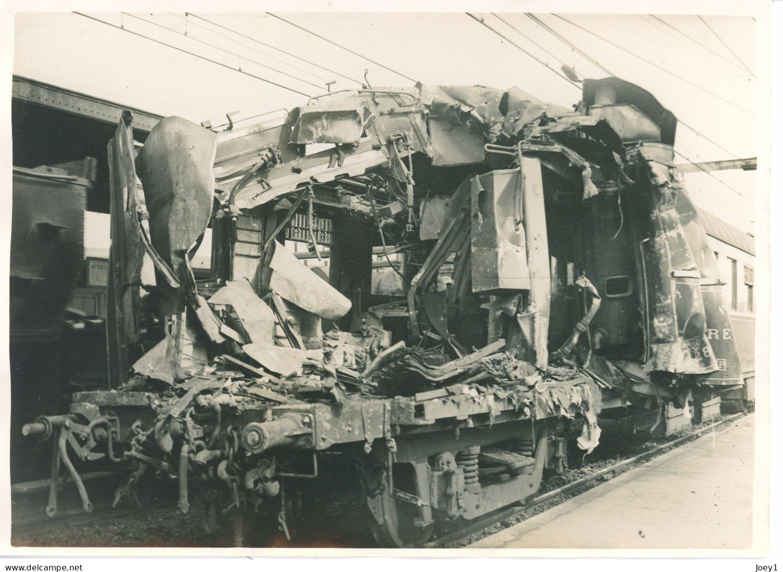 Photo Meurisse Années 1930,L Accident De Chemin De Fer D'Etampes, Format 13/18 - Treinen