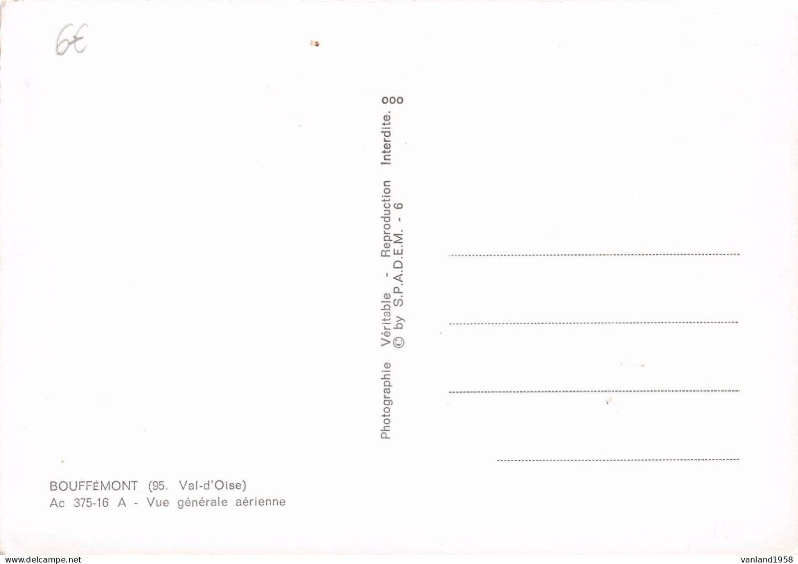 Carte Semie Moderne GRAND Format De BOUFFEMONT - Bouffémont