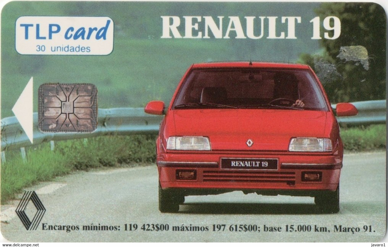 TLPCHIP : LP35 (SI6) RENAULT Red 30u USED - Portogallo