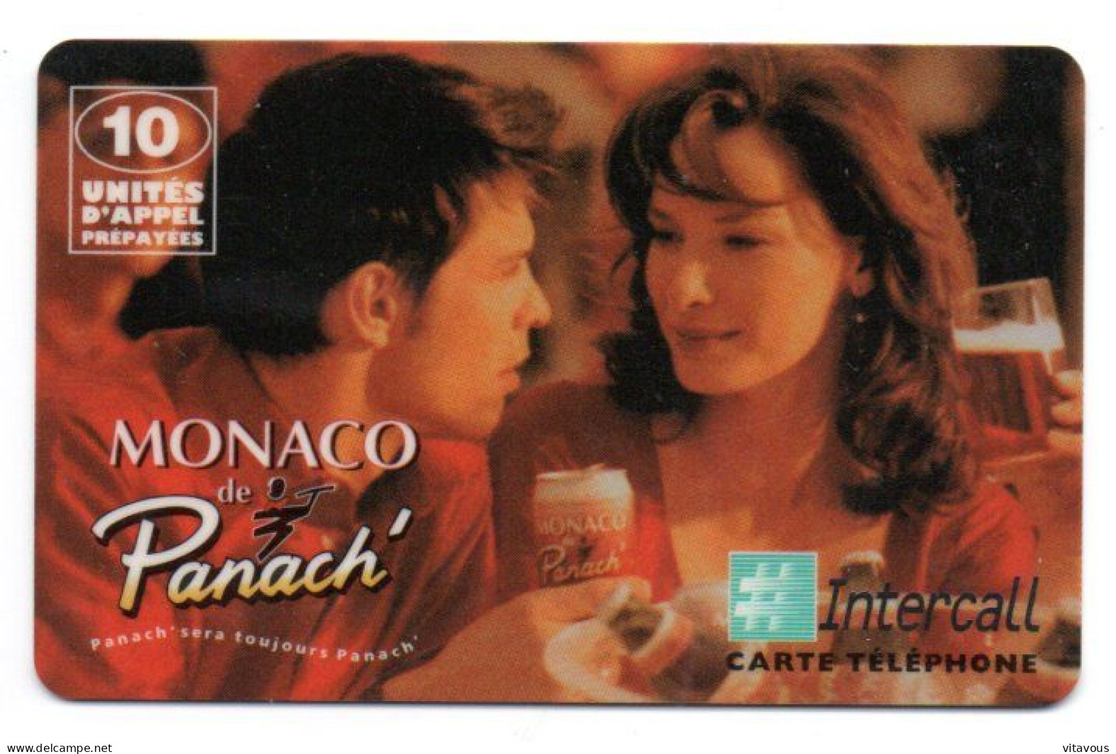 MONACO Panach' Bière Beer INTERCALL Carte Prépayée FRANCE 10 Unités  Phonecard  (D 1023) - Cellphone Cards (refills)