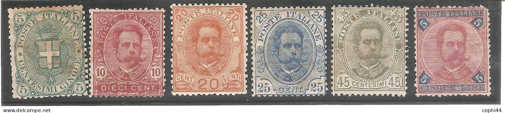 1891-96 - REGNO D'ITALIA Stemma Ed Effigie Umberto I Terza Serie Completa Sassone N. 59-64 (S. 8) Nuova Linguellata MH* - Nuevos