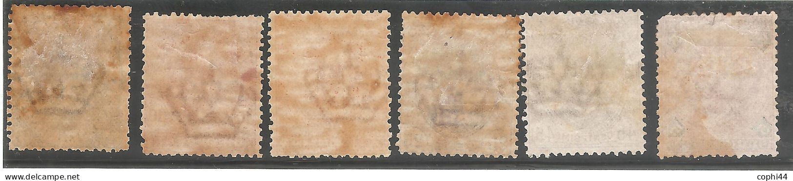 1891-96 - REGNO D'ITALIA Stemma Ed Effigie Umberto I Terza Serie Completa Sassone N. 59-64 (S. 8) Nuova Linguellata MH* - Mint/hinged