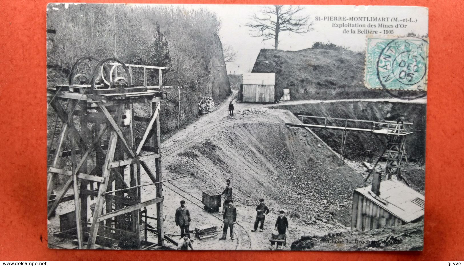 CPA (49) Saint Pierre Montlimart. Exploitation Des Mines D'or De La Bellière.  1905 (4A.n°1416) - Montrevault