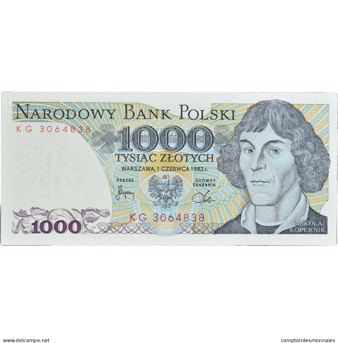 Billet, Pologne, 1000 Zlotych, 1982, 1982-06-01, KM:146c, SUP - Poland