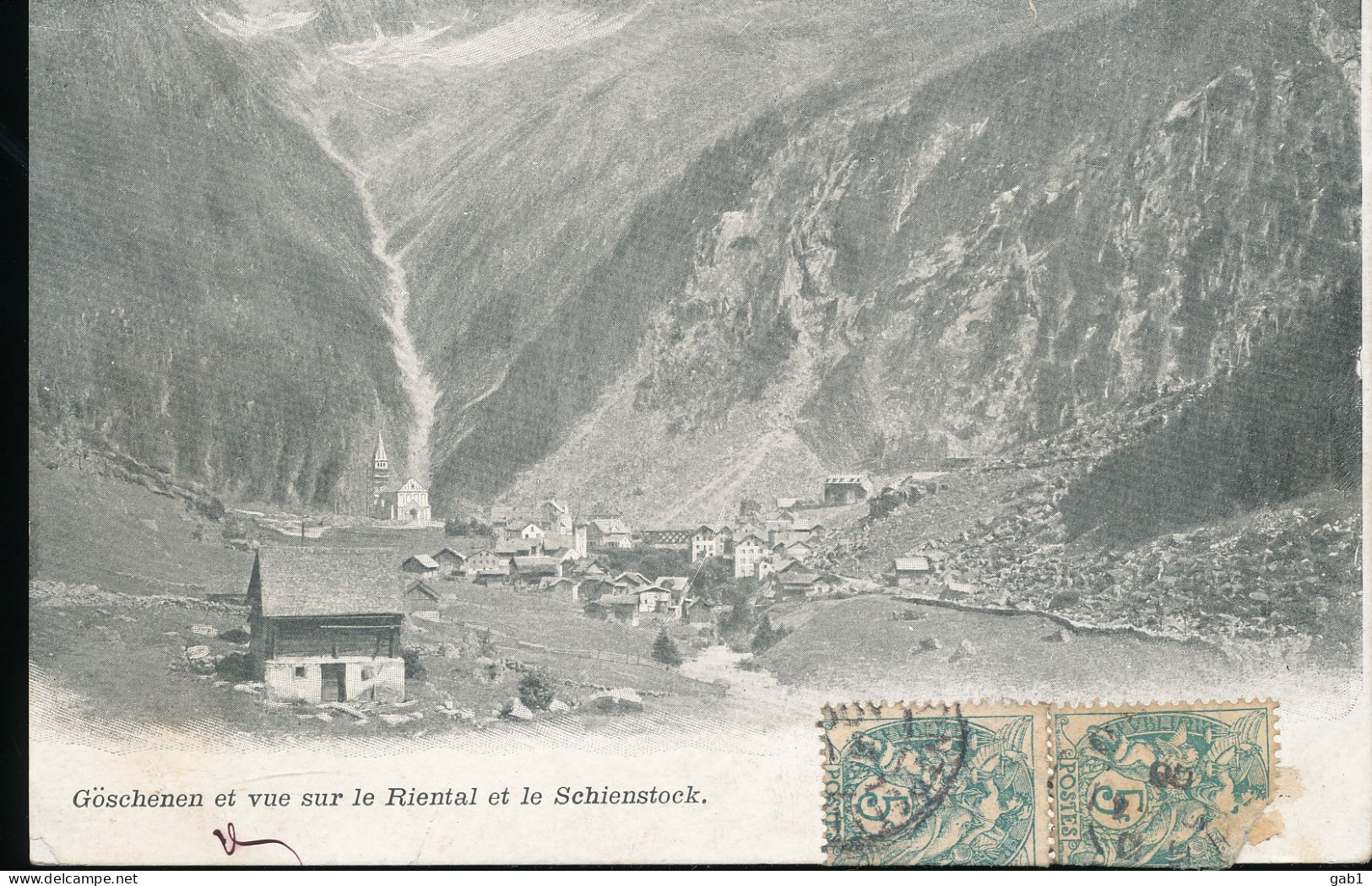 Suisse -- Goschenen Et Vue Sur Le Riental Et Le Schienstock - Göschenen