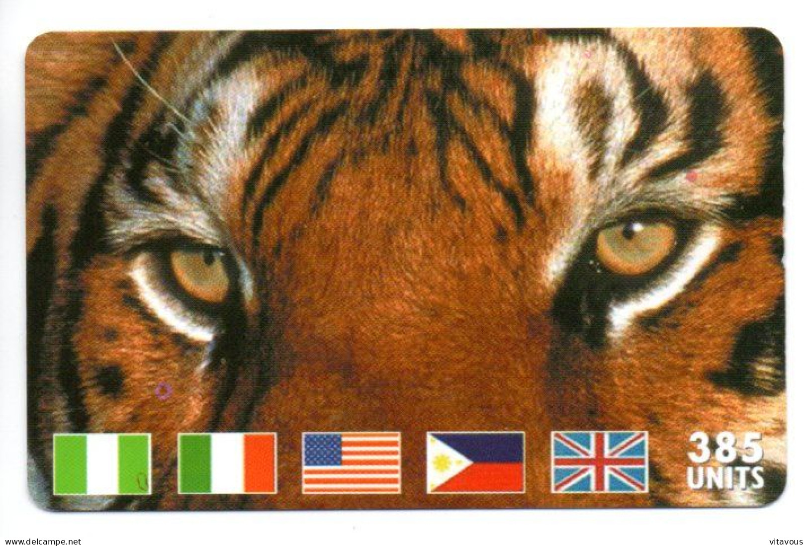 Tigre Animal Félin Carte Prépayée Espagne 385 Unités  Card  (D 1025) - Telefonica