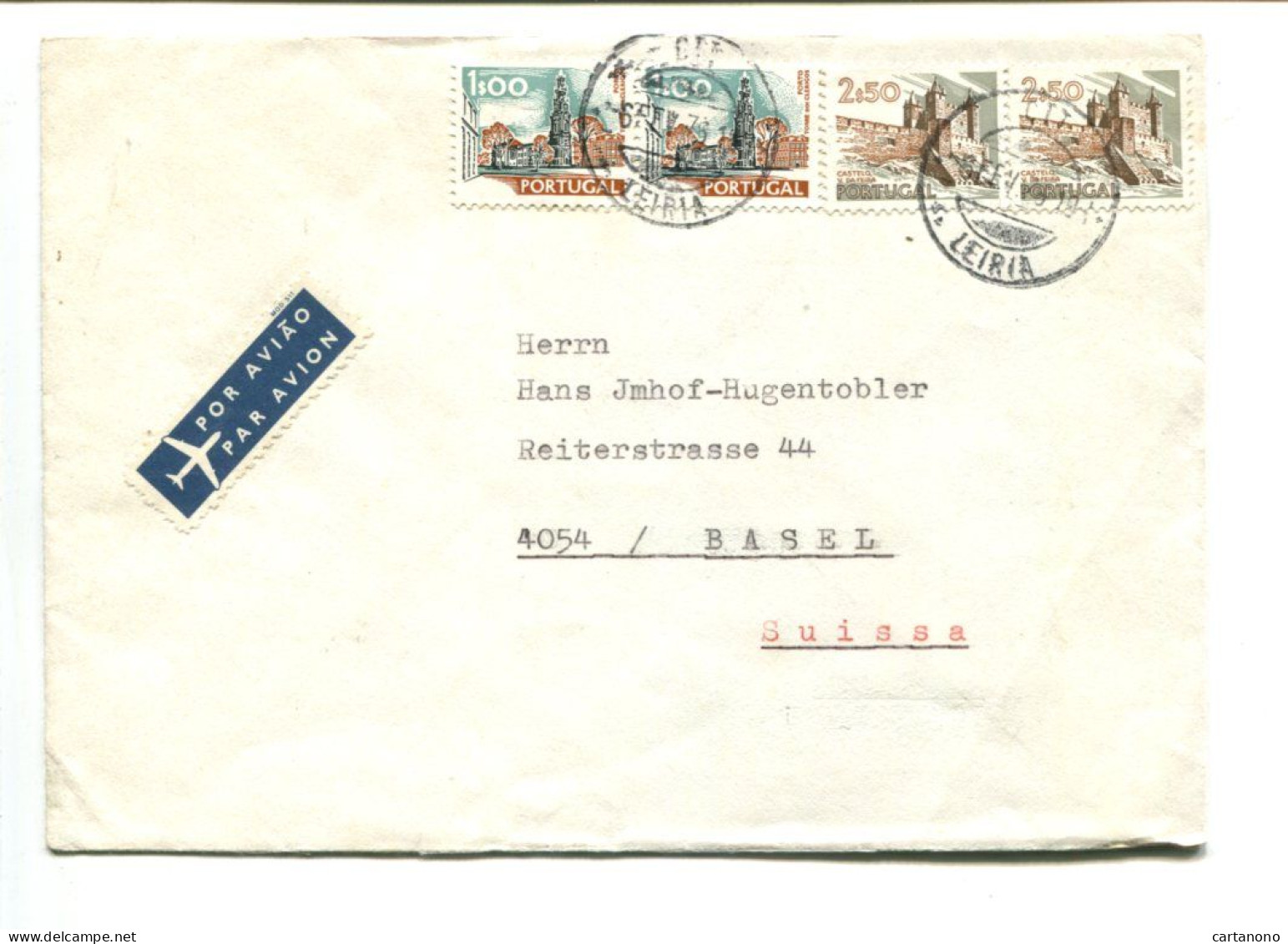 PORTUGAL - Affr. Sur Lettre Pour La Suisse - Château / Architecture - Covers & Documents