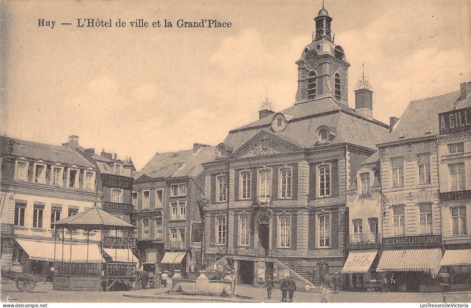 BELGIQUE - Huy - L'hotel De Ville Et La Grand' Place - Carte Postale Ancienne - Hoei